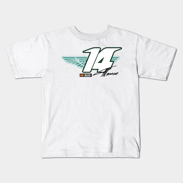 Formula 1 - Fernando Alonso Number. Kids T-Shirt by Tad